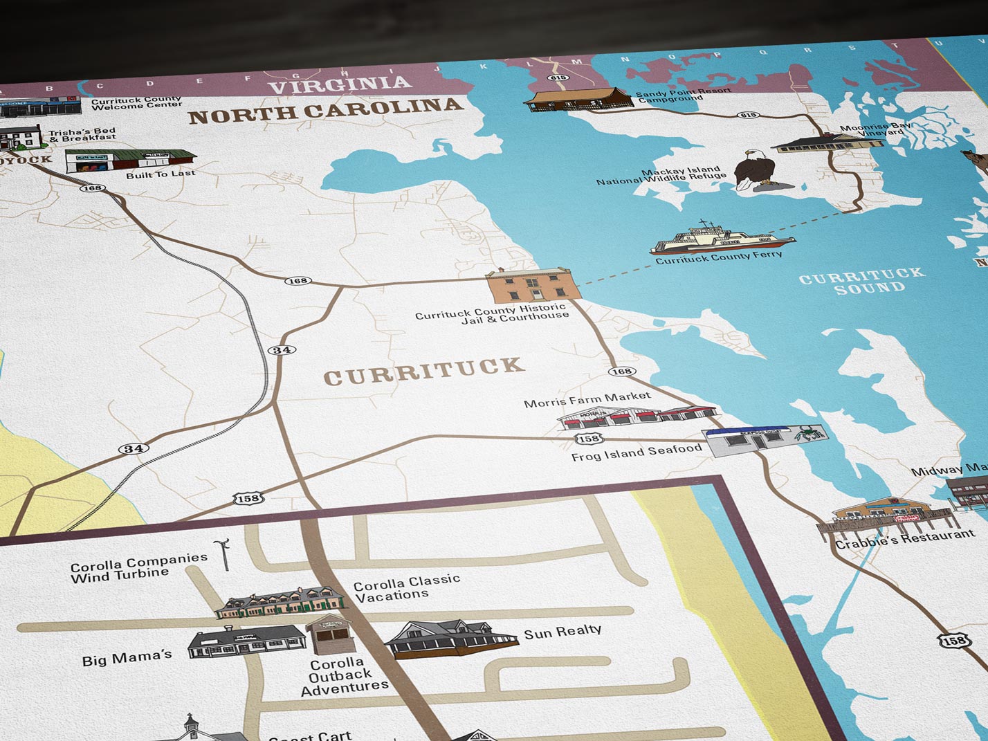 Currituck Outer Banks NC Map