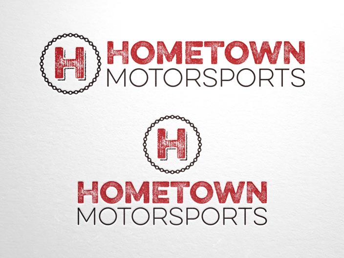 Hometown Motorsports Logo & Ads